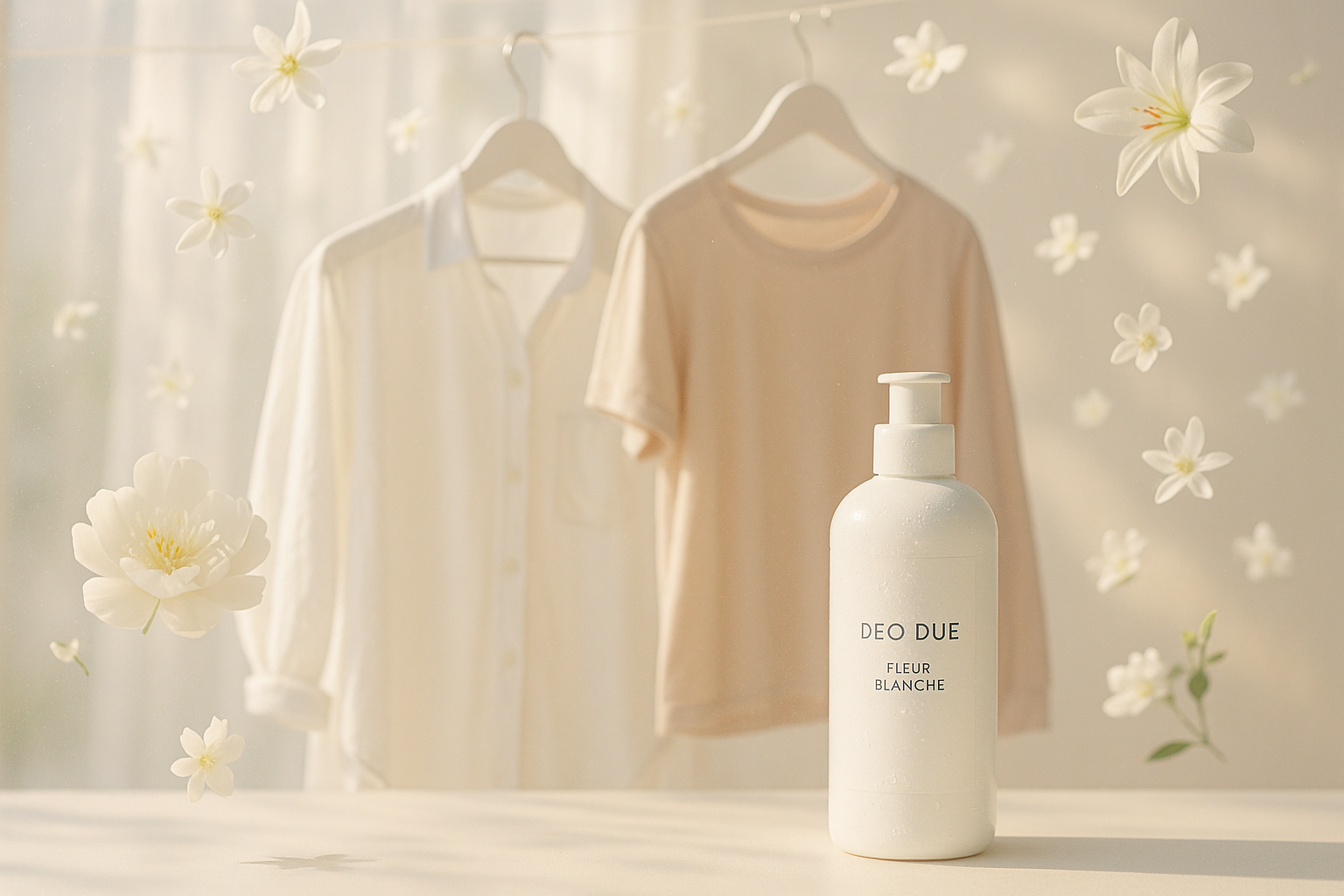 Transformă-ți Hainele cu Balsam de Rufe Deo Due Fleur Blanche 1L – Prospețime și Catifelare de Durată