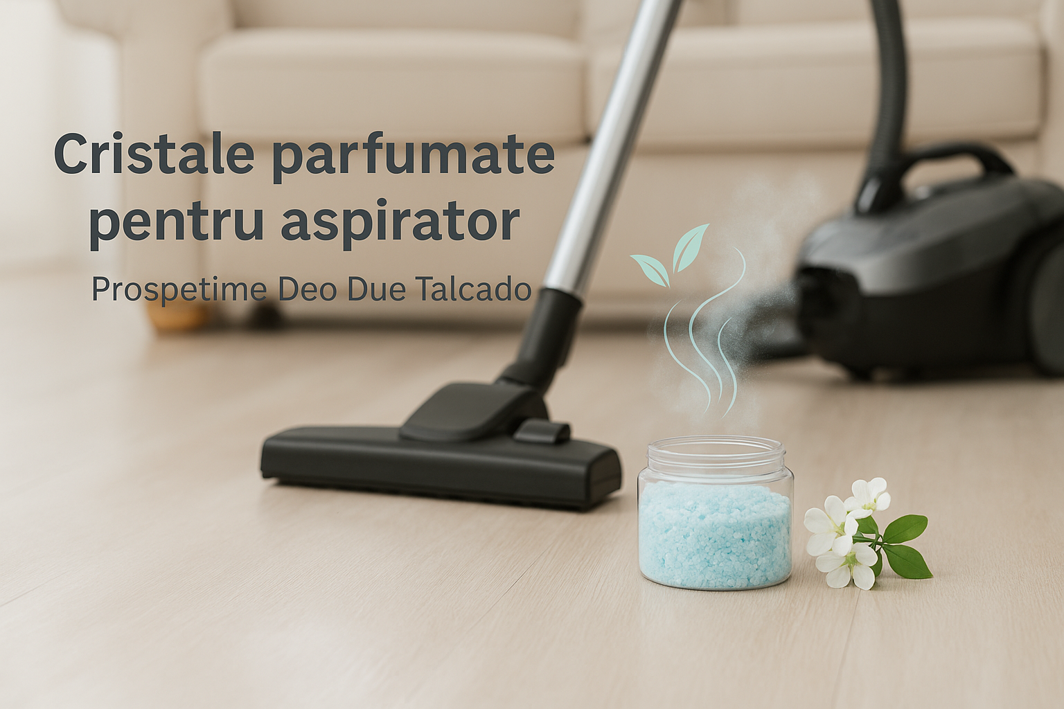 Cristale parfumate pentru aspirator Deo Due Talcado – Prospețime plăcută la fiecare curățenie