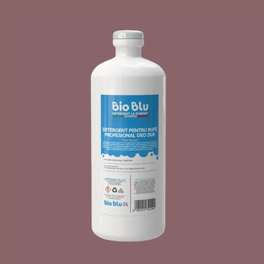 Recipient alb cu etichetă albastră, detergent rufe NanoCaps Azzurri, capacitate opțională 1kg sau 3kg.