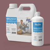 Detaliu detergent NanoCaps Azzurri, ambalaj alb, eticheta albastră.