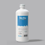 Sticlă albă 1kg Anticalcar Bio Blu cu etichetă albastră, capac alb.