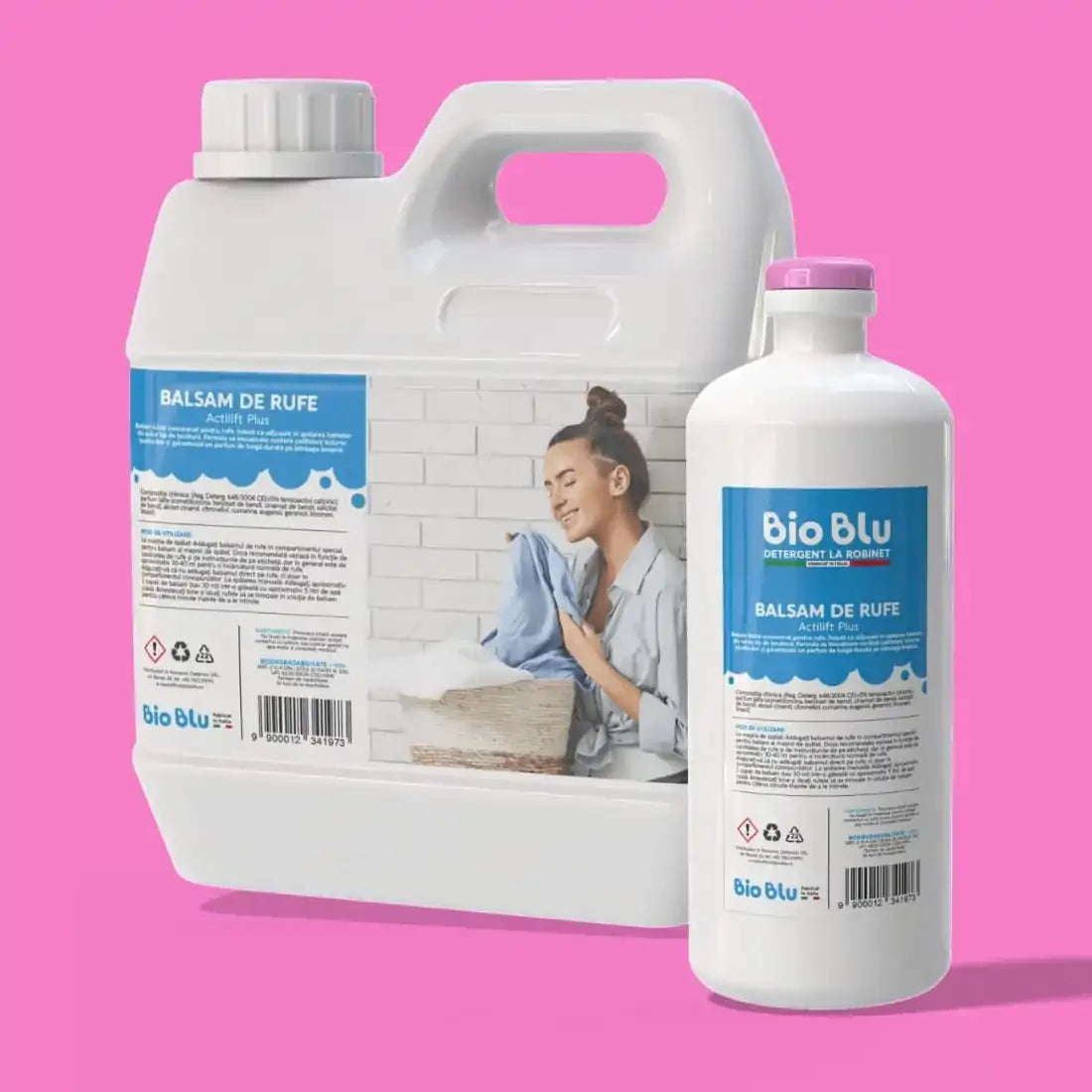 Balsam de rufe Acti Lift Plus Bio Blu, ambalaj alb, etichetă albastră, volum 1kg și 3kg.