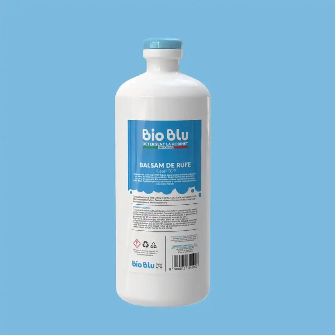 Balsam de rufe Capri TOP, sticlă albă cu etichetă albastră, capac albastru, 1kg sau 3kg.