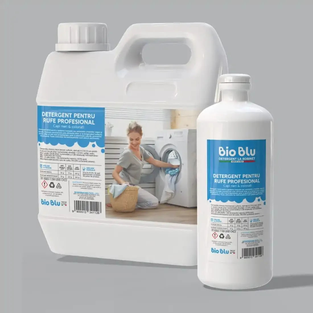 Detergent pentru rufe CAPI NERI & COLORATI, 1kg, recipient alb cu etichetă albastră.