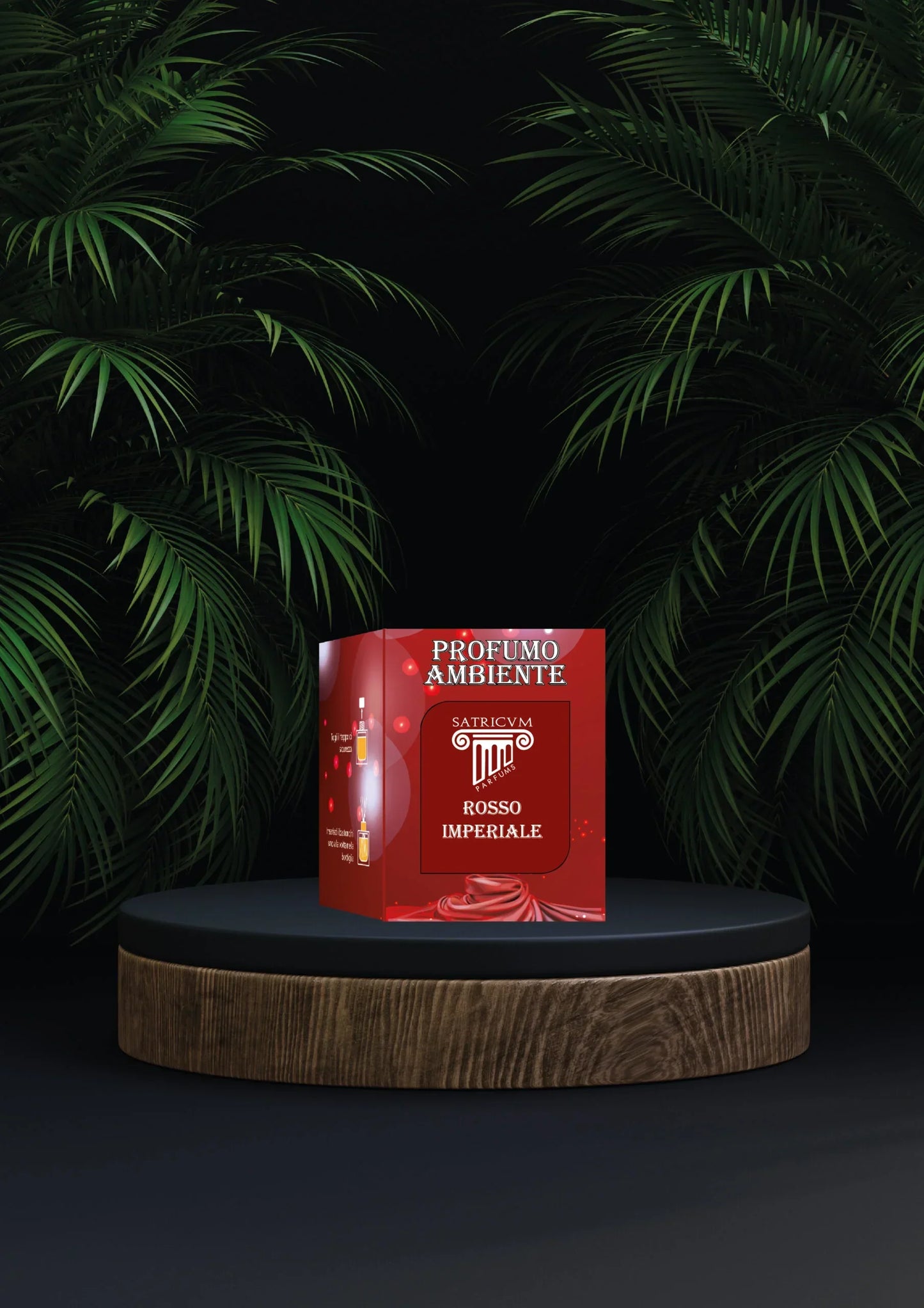 Odorizant cameră SATRICVM Rosso Imperiale 260ml, cutie roșie sofisticată.